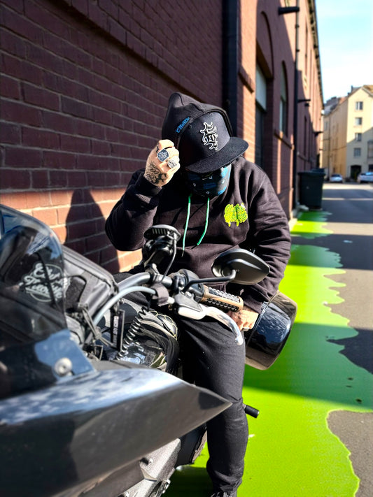 Slimey Bonehead Pullover Hoodie (Black)