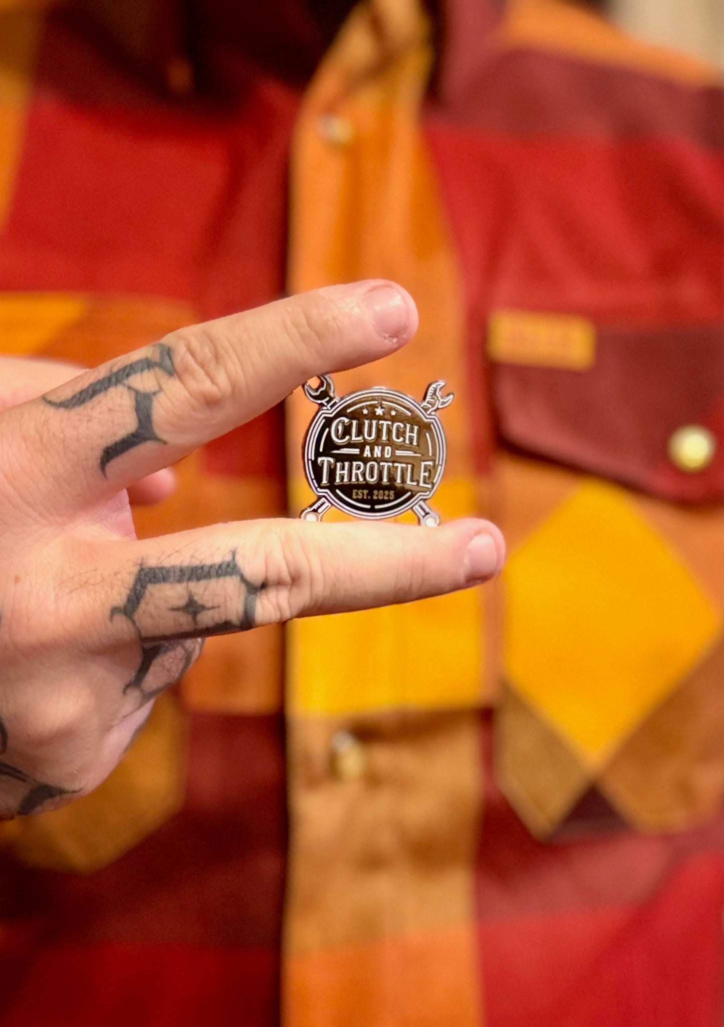 Wrench Crest Enamel Pin