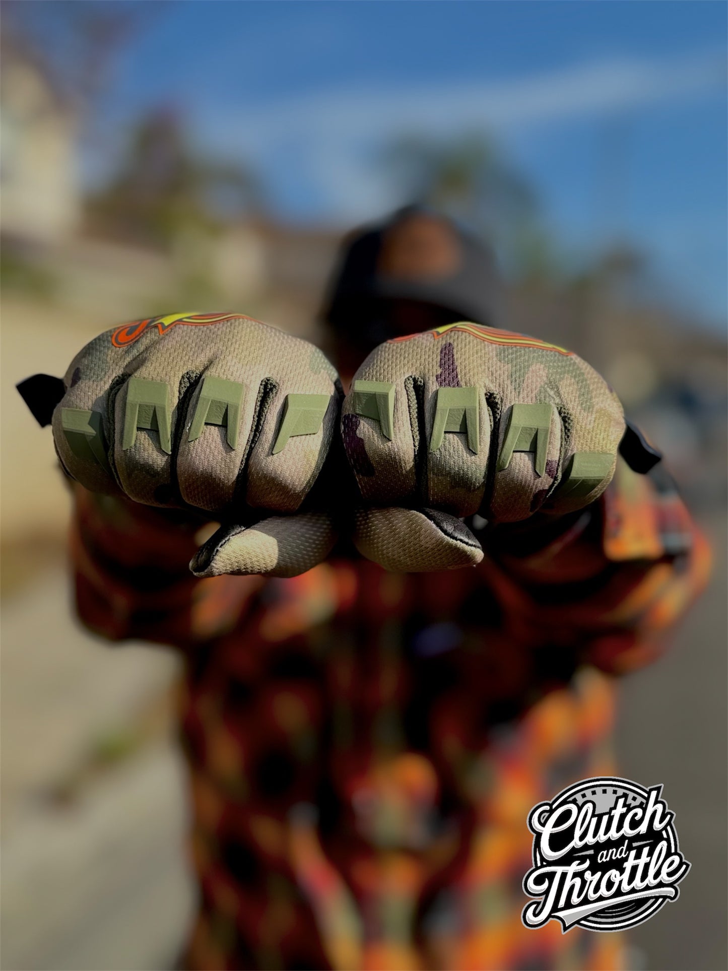 OG Crest Motorcycle Gloves (Camo)