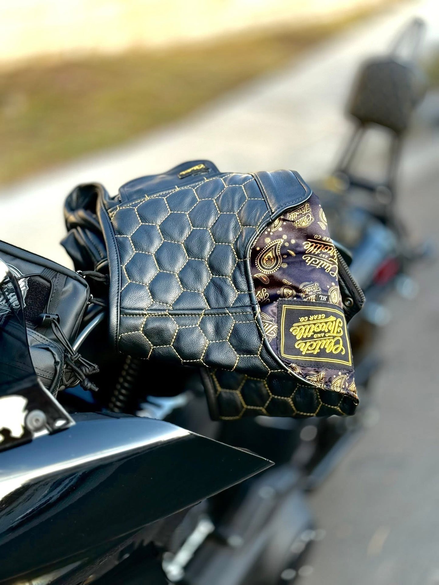 The Golden Hornet Leather Vest