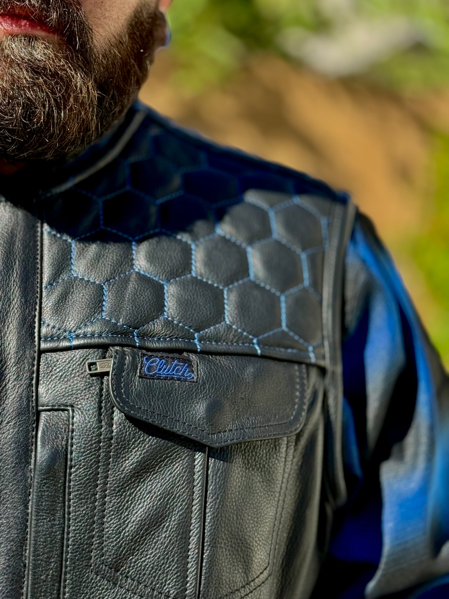 The Azul Hornet Leather Vest and Glove set (LARGE)