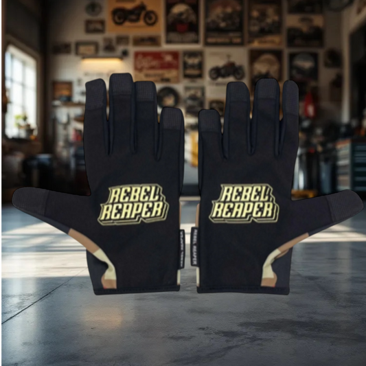 Camo Moto Gloves (Brown)