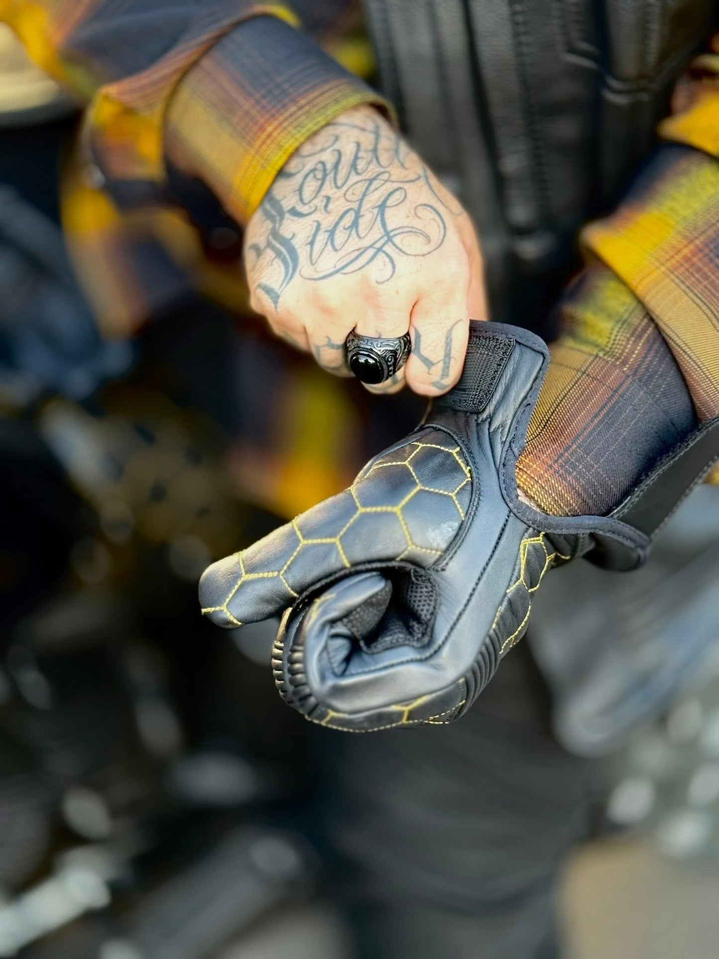 The Golden Hornet Leather Vest