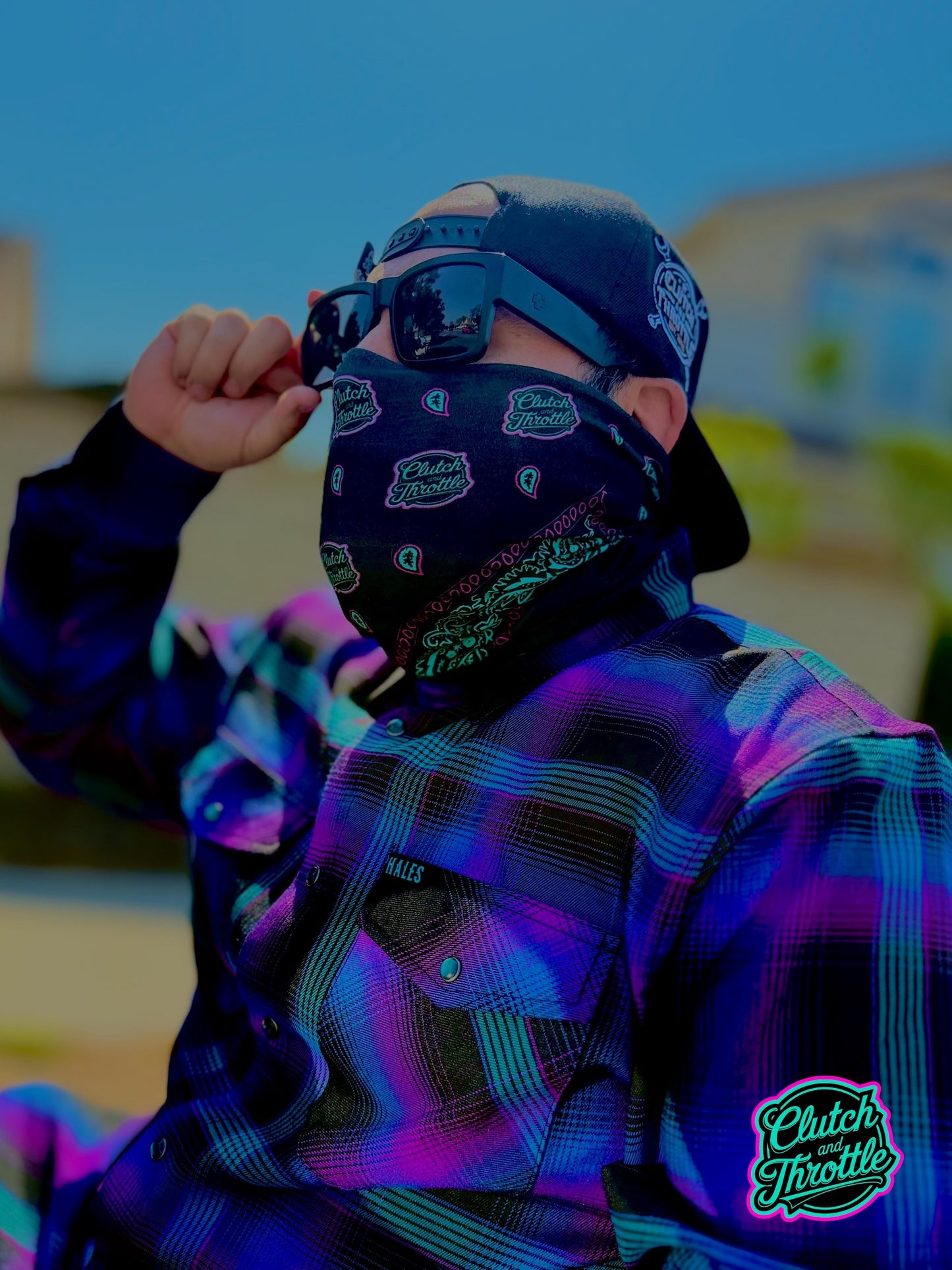 OG Crest Paisley Neck Gaiter (Black/ Nova)