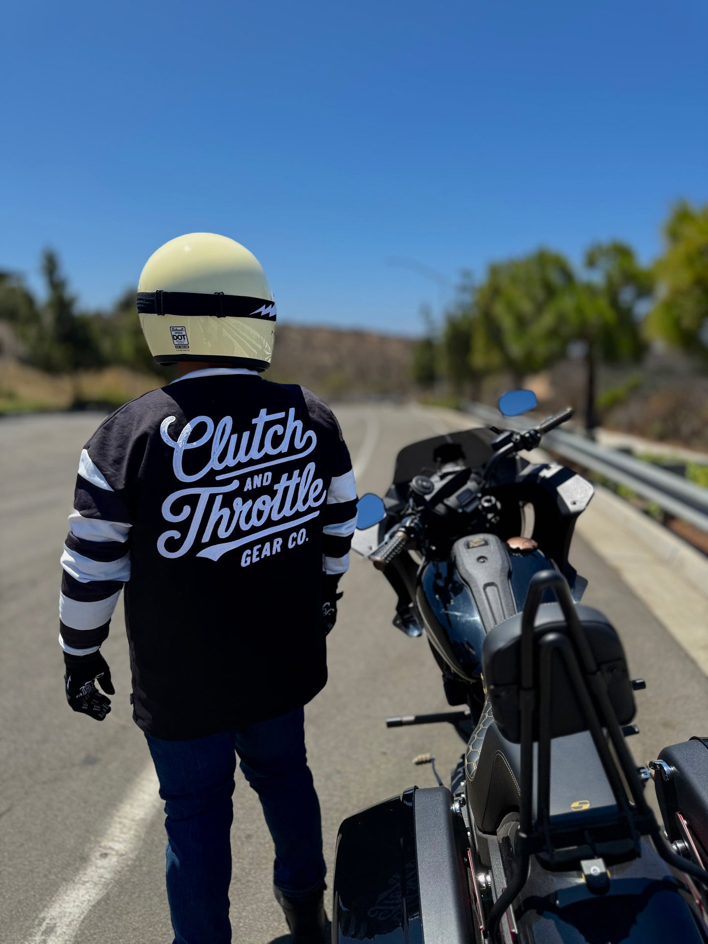 Modern Script Vintage Jersey (Black/White)
