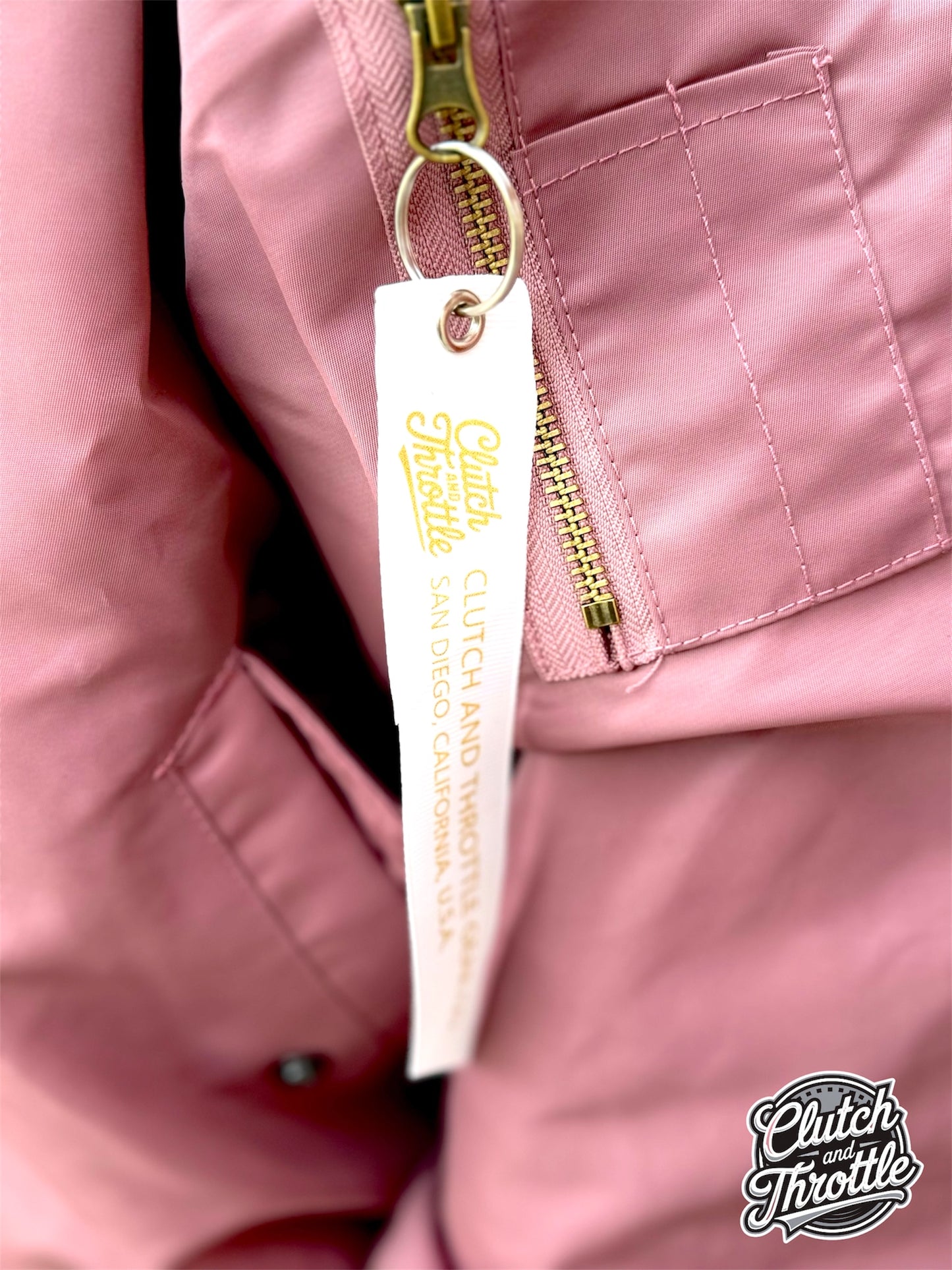 Classic Script MA-1 Bomber Jacket (Mauve)