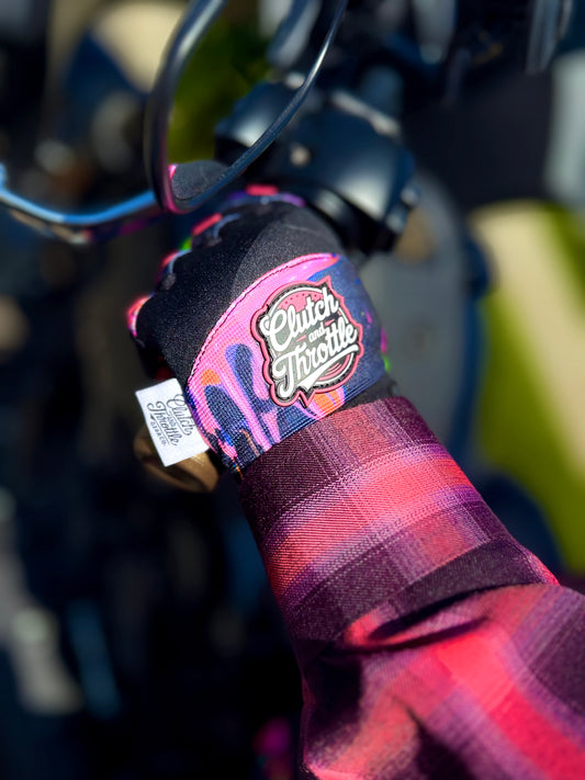 OG Crest Splatter Motorcycle Gloves (Pink)