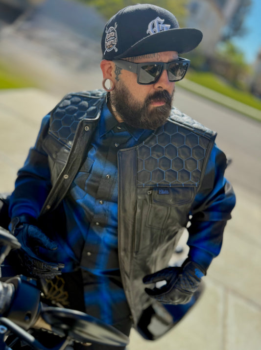 The Azul Hornet Leather Vest and Glove set (LARGE)