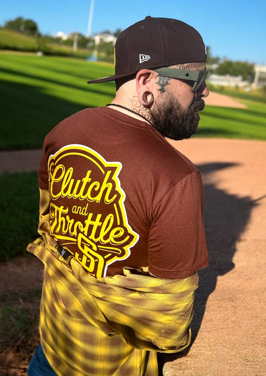 OG Crest SD Brown T-Shirt (Brown/Yellow)