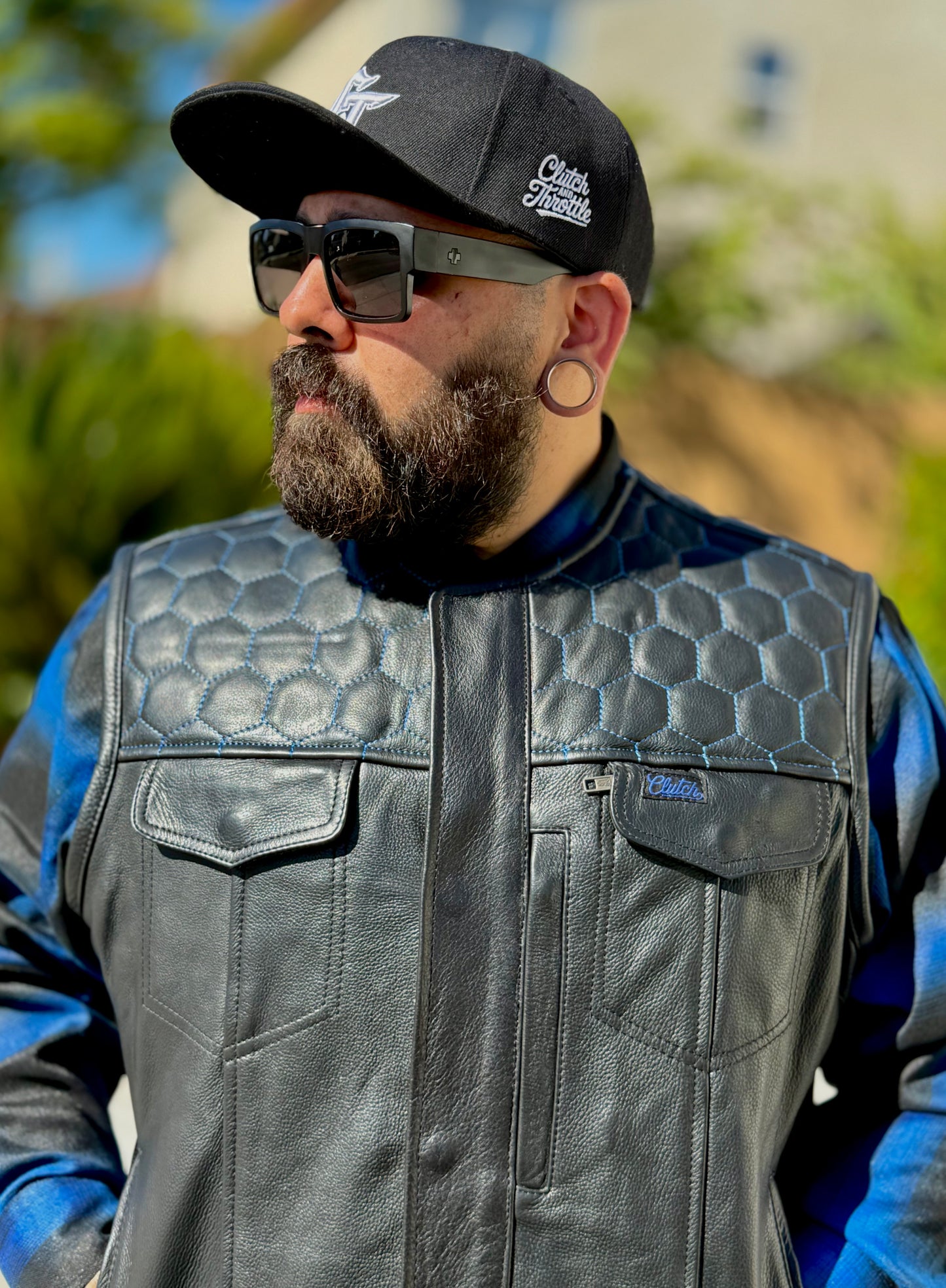 The Azul Hornet Leather Vest and Glove set (LARGE)