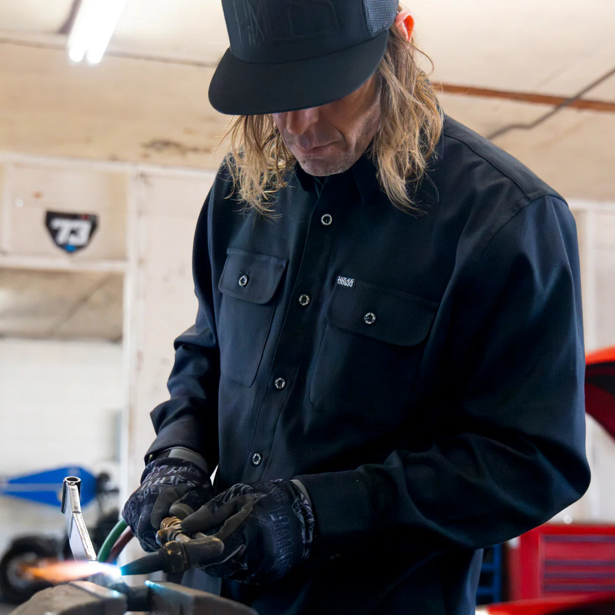Blue Collar Long Sleeve Shirt