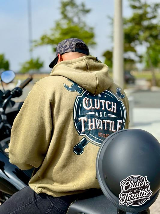 Wrench Crest Pullover Hoodie (OD Green)