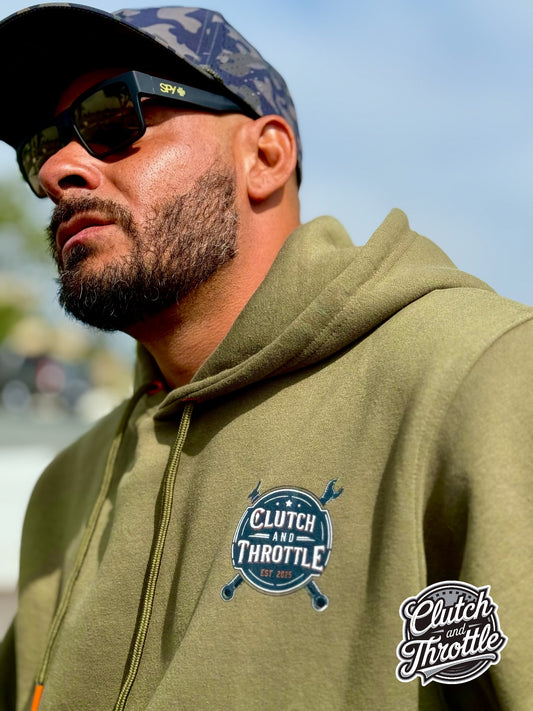 Wrench Crest Pullover Hoodie (OD Green)