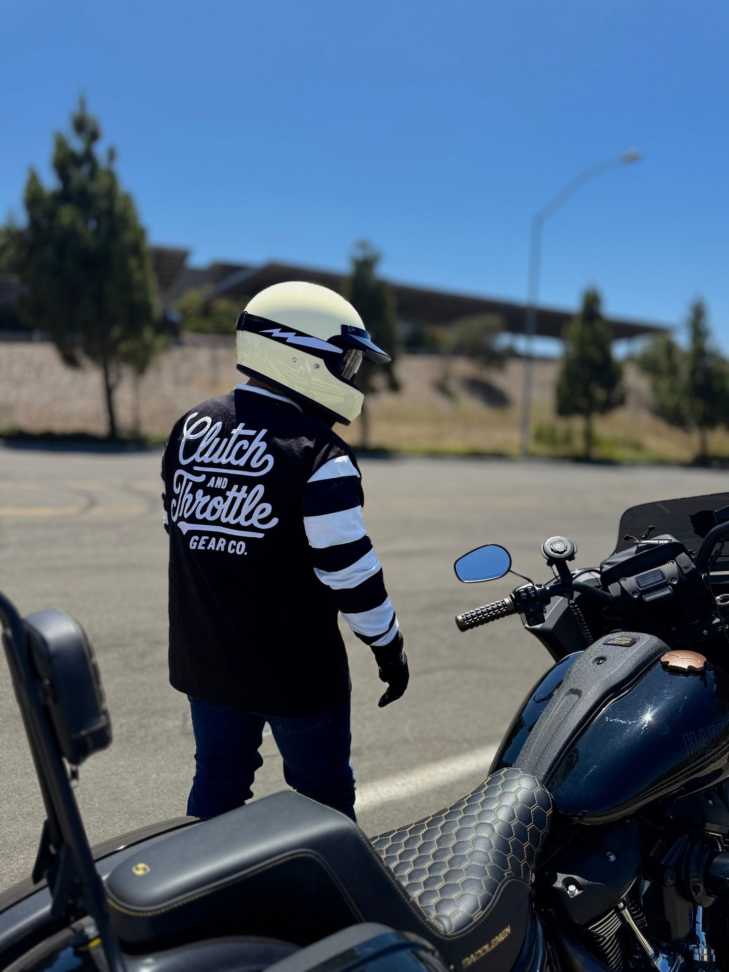 Modern Script Vintage Jersey (Black/White)