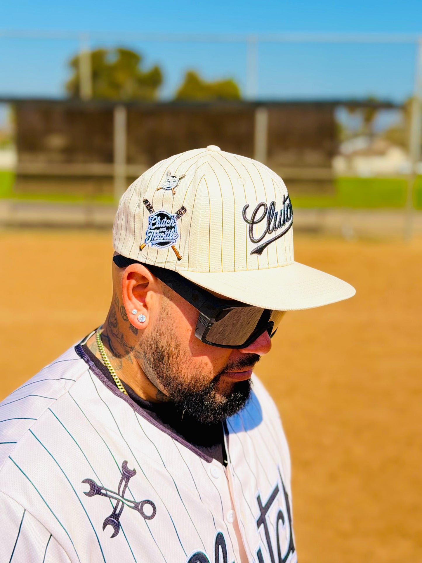 The OG Slugger Pinstriped Snapback (Off-White)