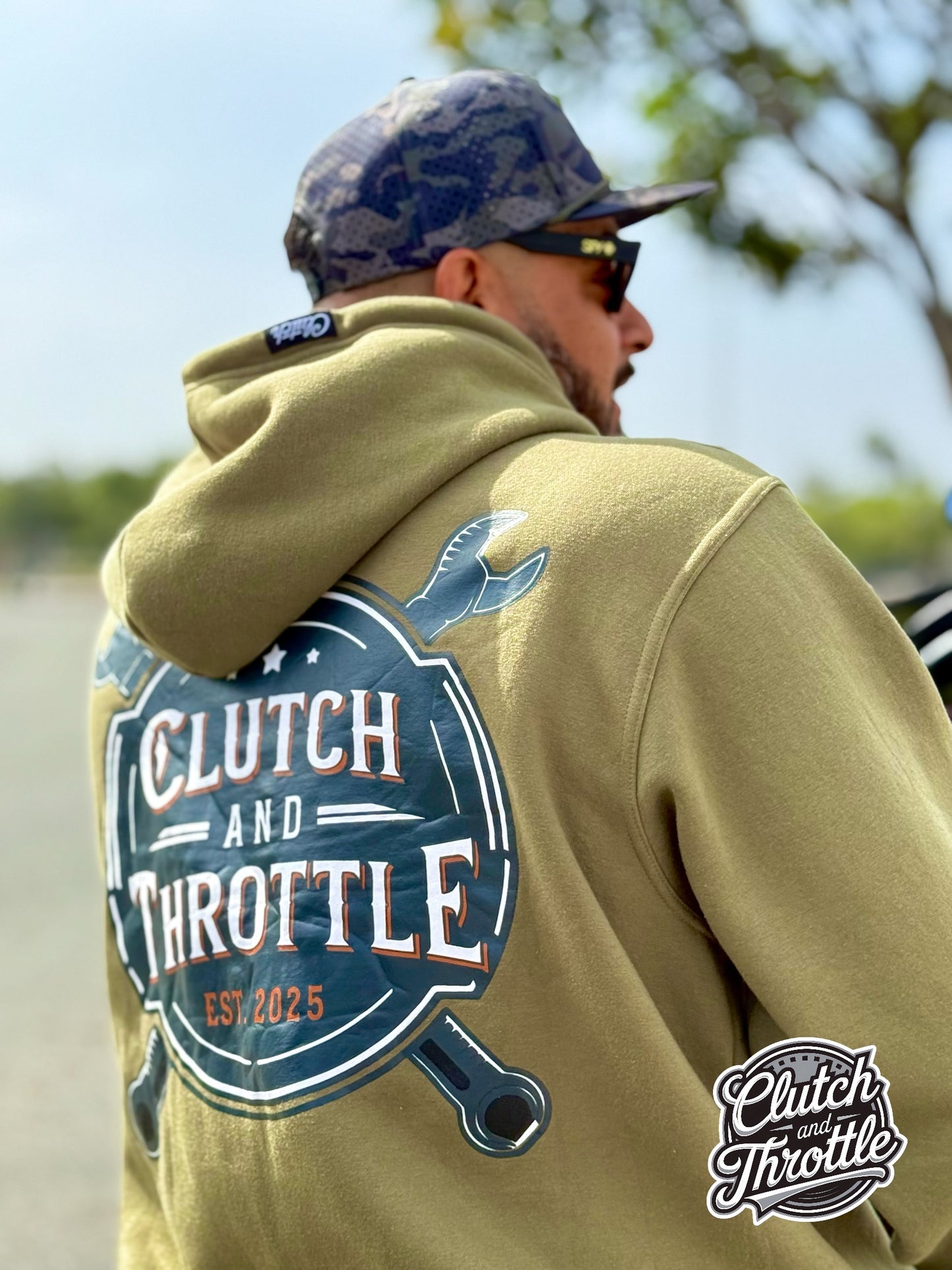 Wrench Crest Pullover Hoodie (OD Green)