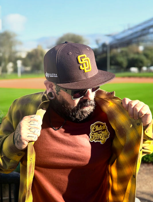 OG Crest SD Brown T-Shirt (Brown/Yellow)