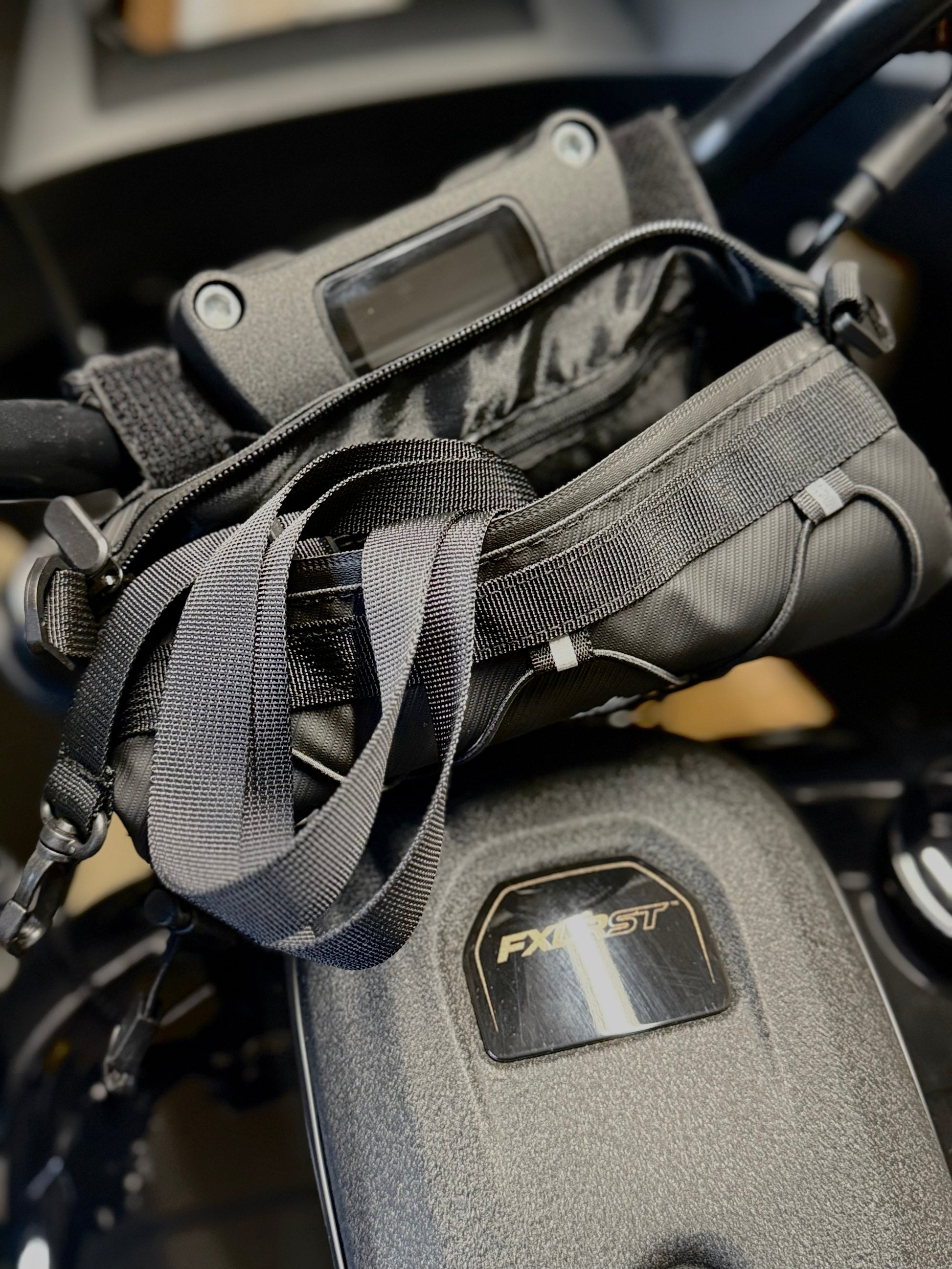 Small Classic Script Handlebar Bag in black to hold your everyday carry items