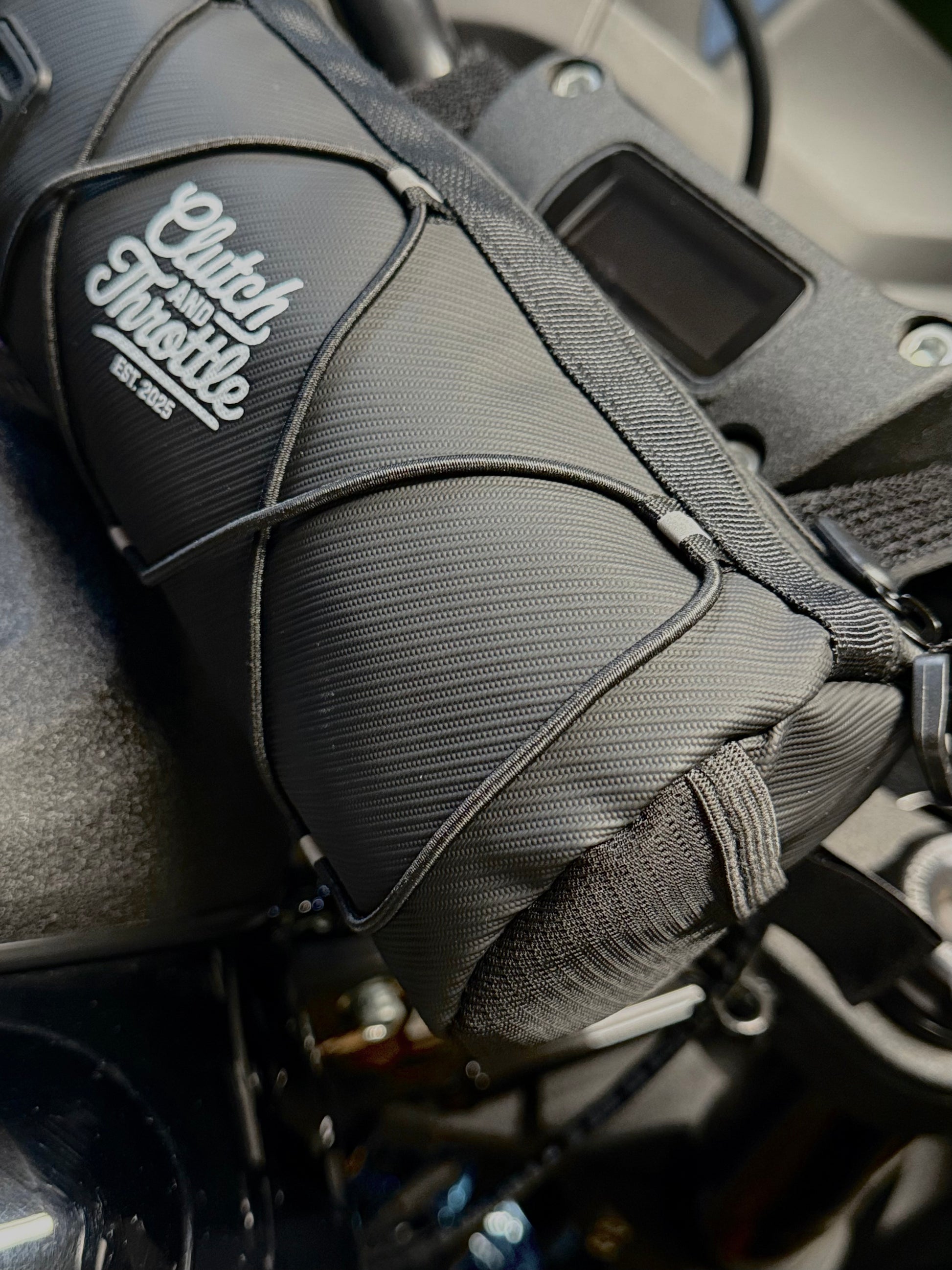 Small Classic Script Handlebar Bag in black to hold your everyday carry items