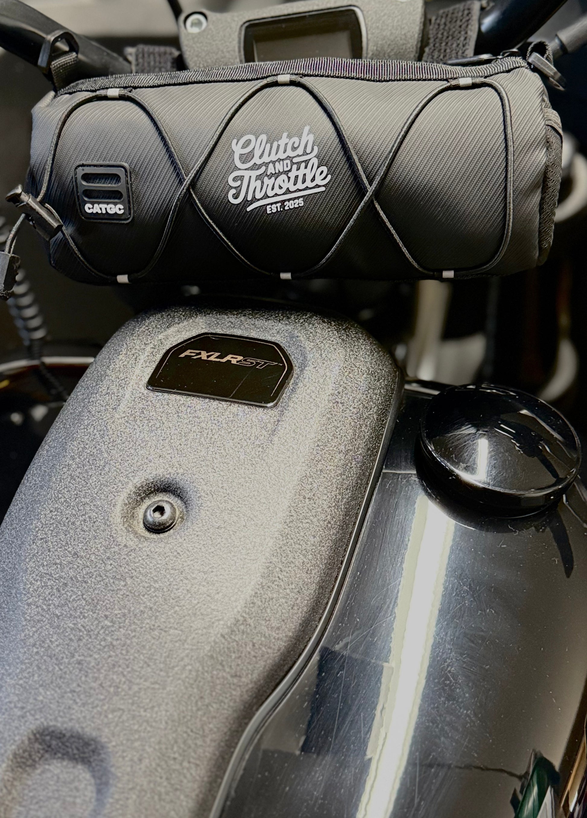 Small Classic Script Handlebar Bag in black to hold your everyday carry items