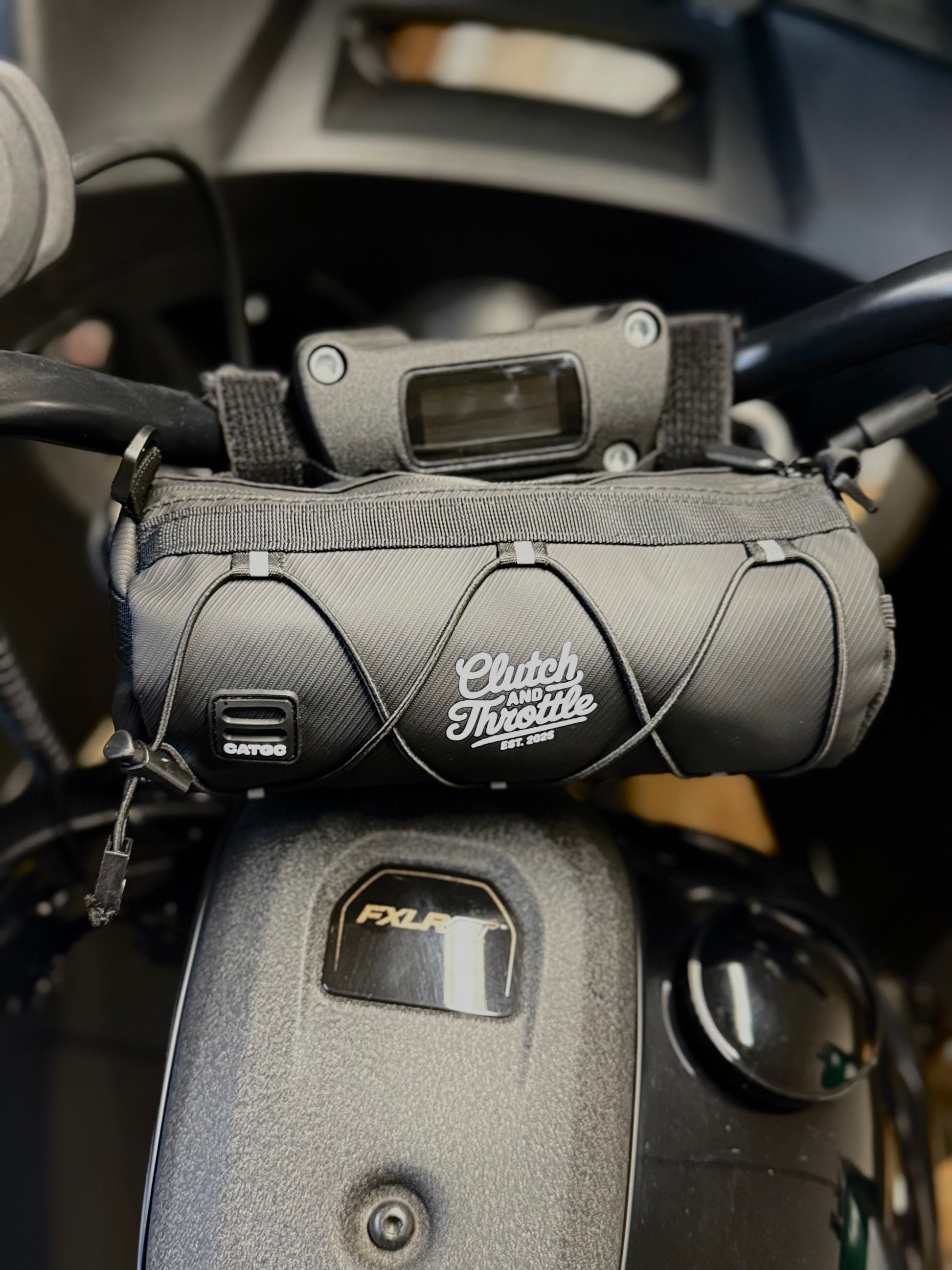 Small Classic Script Handlebar Bag in black to hold your everyday carry items