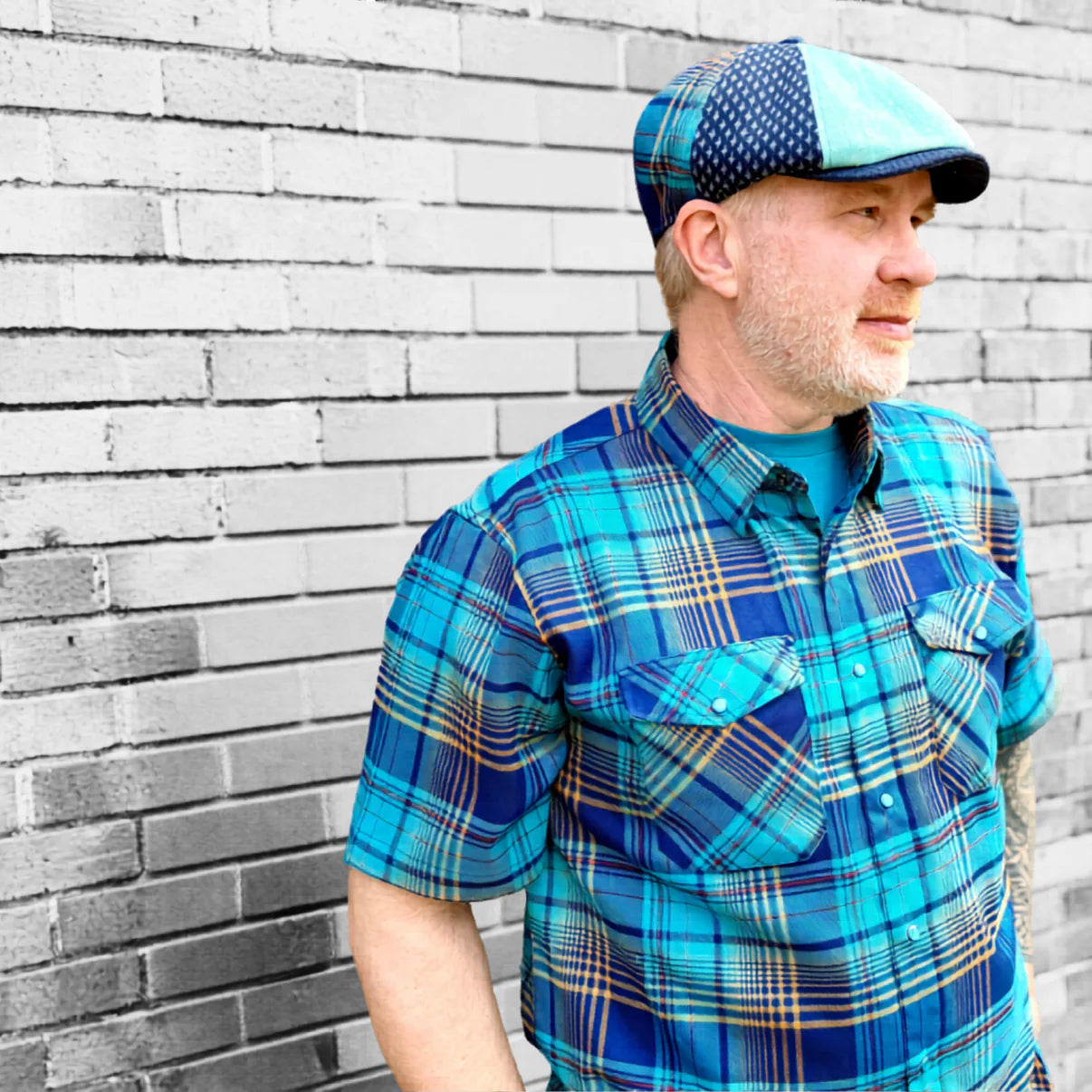 Oasis Patchwork Newsboy Cap