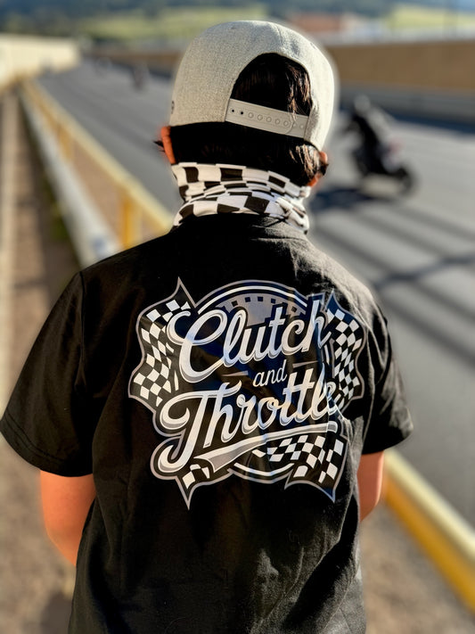Youth OG Crest Speed Racer Black T-Shirt