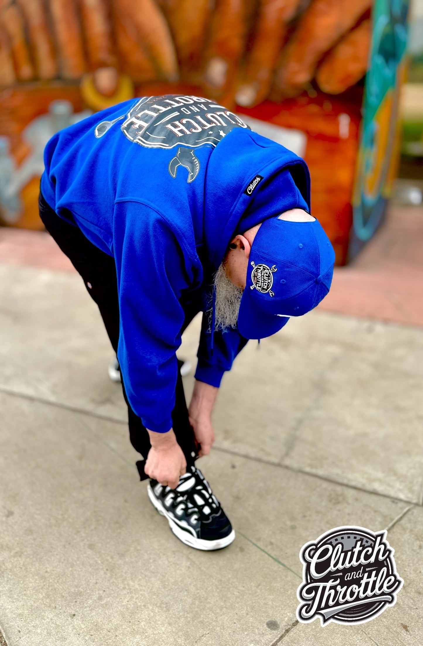 Wrench Crest Zip-up Hoodie (Royal Blue)