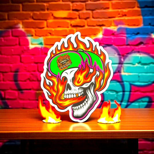 Skorched Bonehead 3” Die Cut Sticker