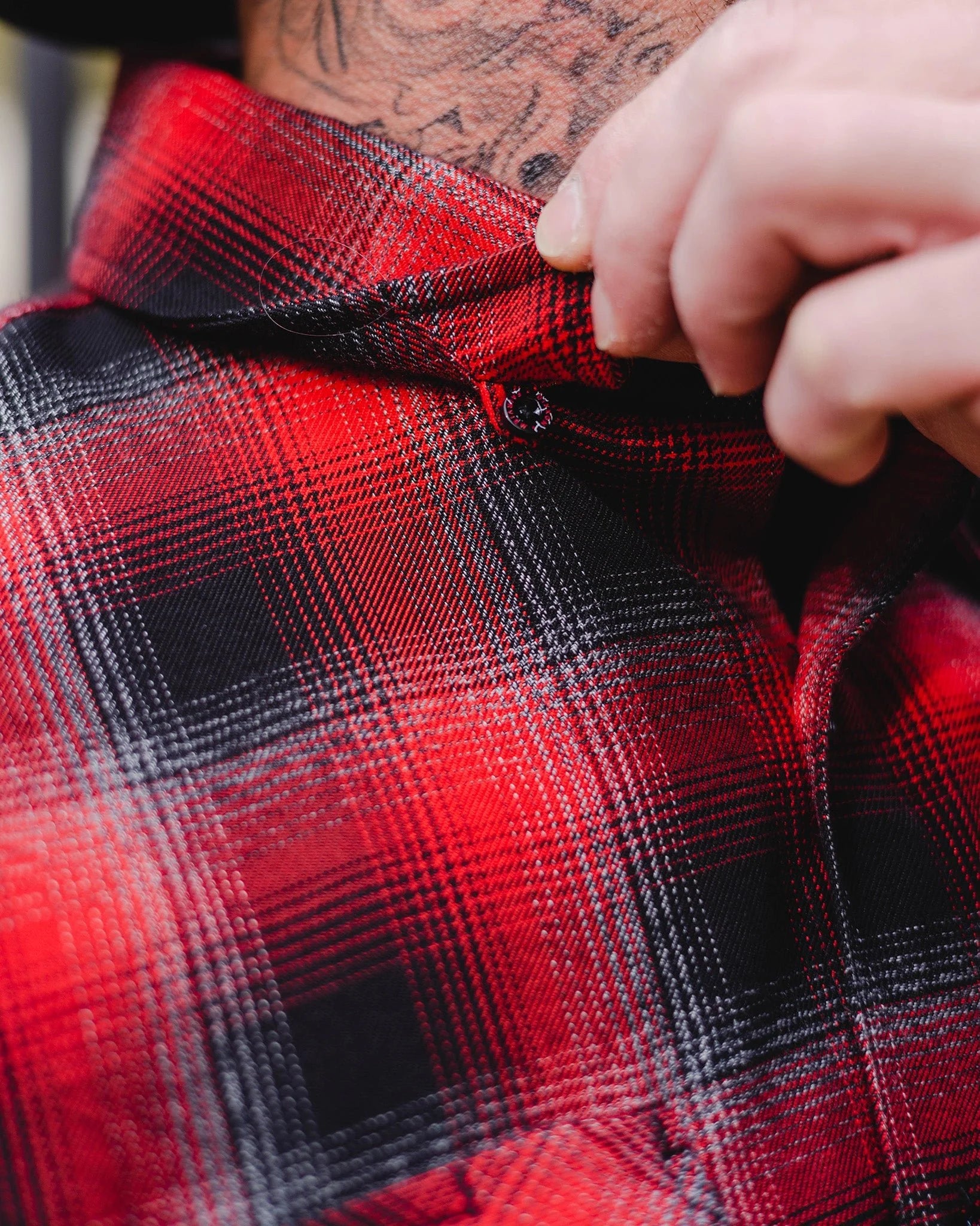 The Fairview Flannel features an allover black, red, and gray plaid pattern that offers a clean and classic design, while our signature D-Tech™ blend provides the comfort of soft to the touch flannel. Constructed to be breathable for the performance you demand, yet durable for the rugged lifestyle you live. Red and black flannel