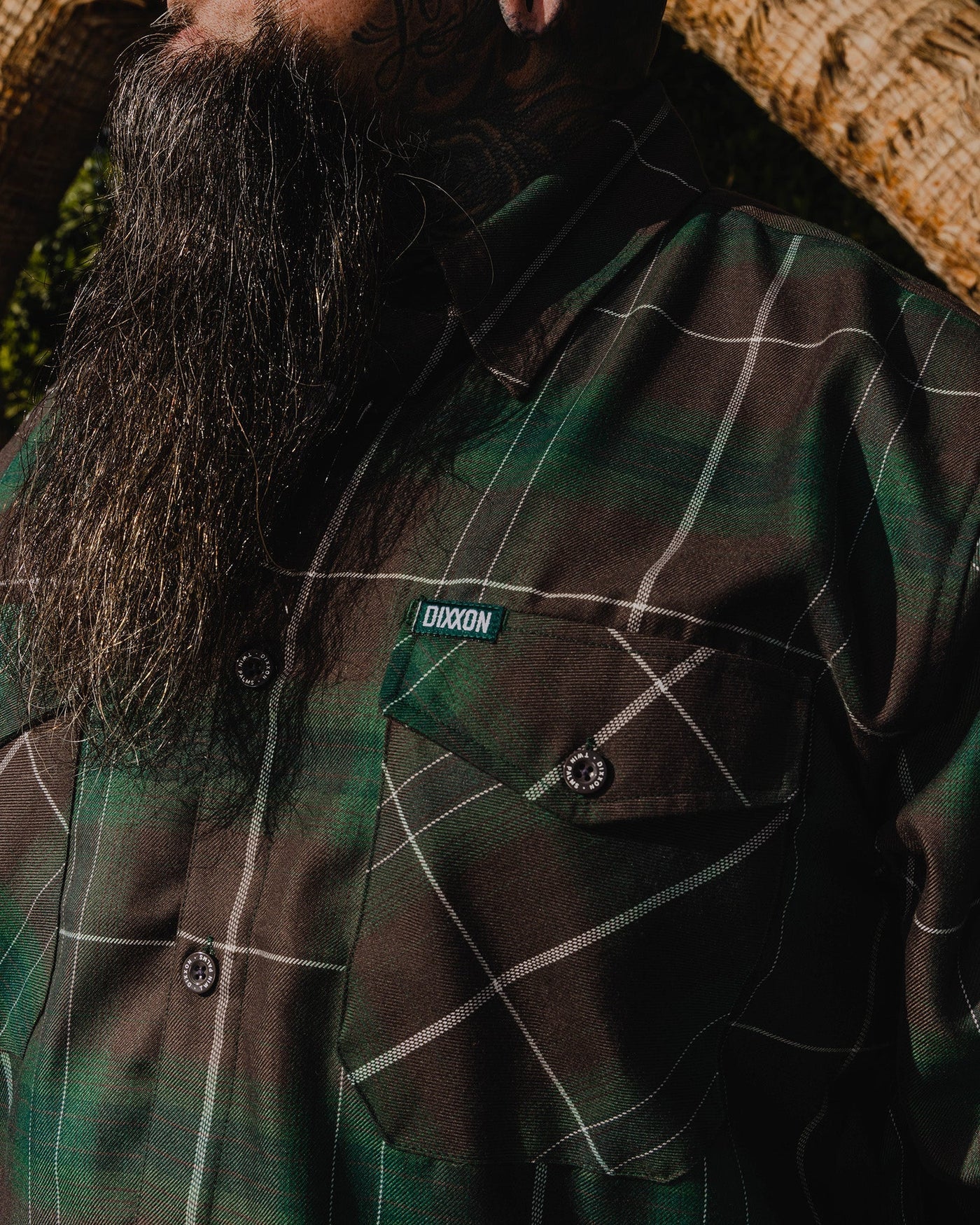 The FOURTH Flannel of the 6 Part Dancun Series, the Twin Palms Flannel features an allover green, brown, and white plaid pattern that offers a clean and classic design, while our signature D-Tech™ blend provides the comfort of soft to the touch flannel. Constructed to be breathable for the performance you demand, yet durable for the rugged lifestyle you live. Brown and green flannel