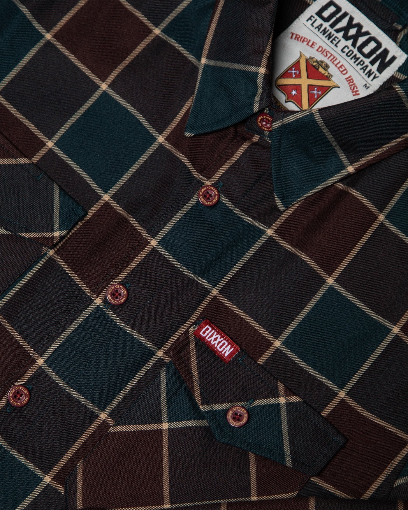 A toast to tradition and true craftsmanship, the Triple Distilled Irish Flannel features an allover green, brown, and tan checkered pattern that offers a clean and classic design, while our signature D-Tech™ blend provides the comfort of soft to the touch flannel. Constructed to be breathable for the performance you demand, yet durable for the rugged lifestyle you live.
