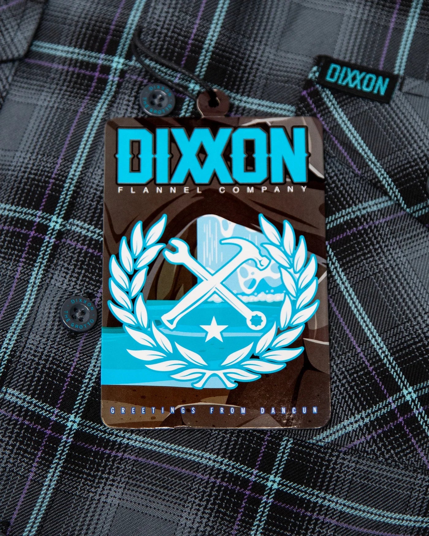 The FIFTH Flannel of the 6 Part Dancun Series, The Grotto Flannel features an allover black, gray, aqua blue, and purple plaid pattern that offers a clean and classic design, while our signature D-Tech™ blend provides the comfort of soft to the touch flannel. Constructed to be breathable for the performance you demand, yet durable for the rugged lifestyle you live.