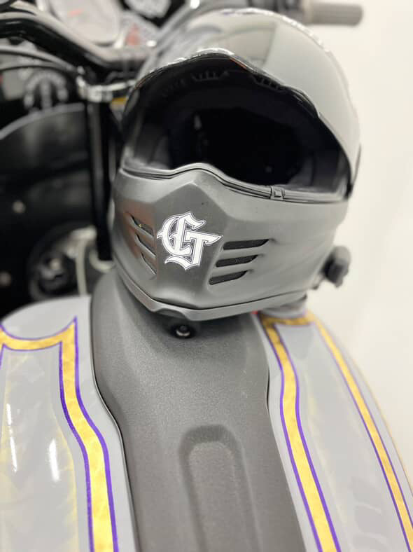 Old English CT 2” Helmet Transfer Decal