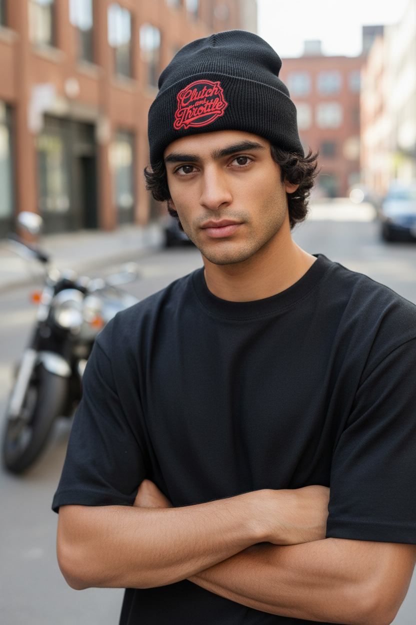 OG Crest Cuff Beanie (Black)