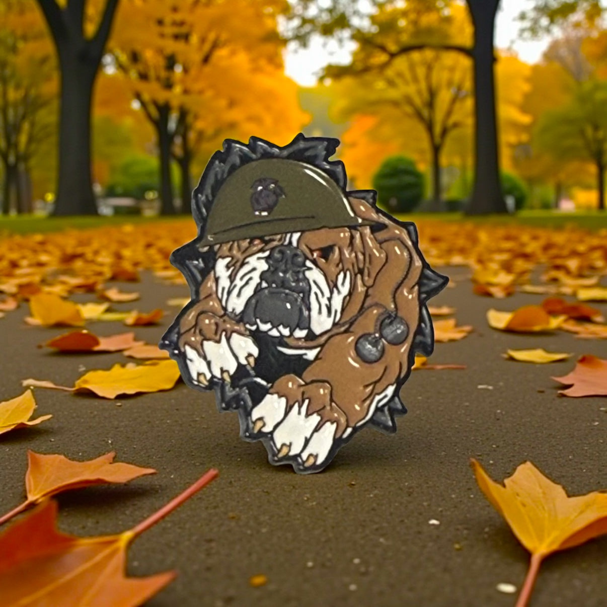 The Teufel Hunden Enamel Cap Pin