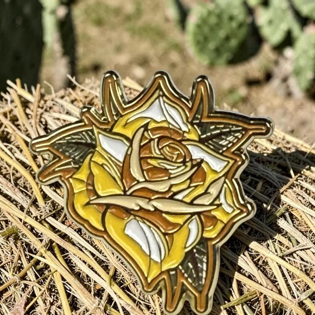 Yellow Rose Pin