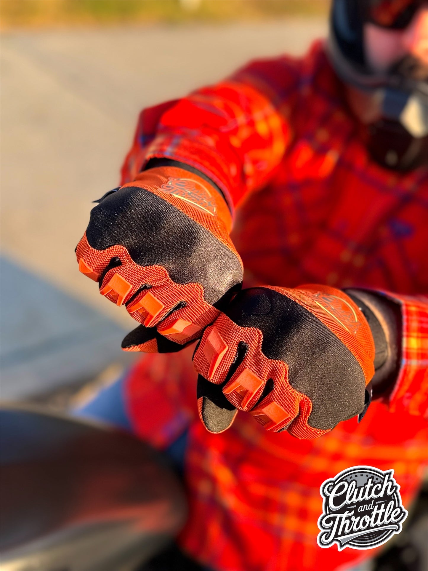 Ride in style with our Orange OG Crest motorcycle gloves. Different colorways available to fit your unique style.