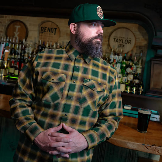 The Dubliner Men’s Flannel is more than just a shirt—it’s a tribute to the rich legacy of Guinness. Crafted with bold green and black tones, accented by fiery bright accents, this flannel channels the essence of Dublin’s iconic brew. Whether you’re raising a pint at the pub or just embracing the boldness of life, this flannel’s deep colors and premium craftsmanship will have you standing out, just like the Guinness stout that inspired it.