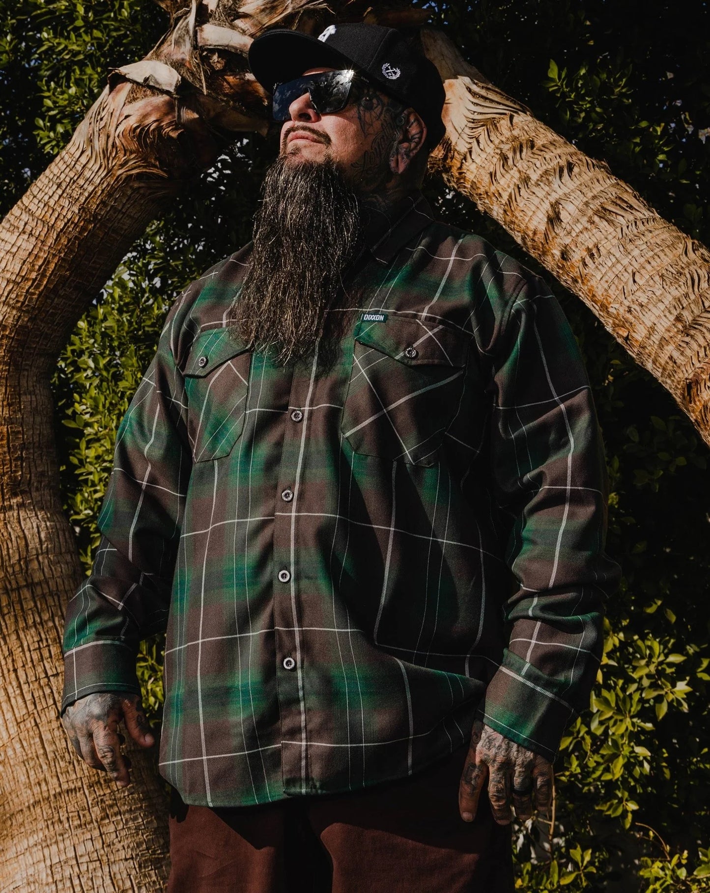 The FOURTH Flannel of the 6 Part Dancun Series, the Twin Palms Flannel features an allover green, brown, and white plaid pattern that offers a clean and classic design, while our signature D-Tech™ blend provides the comfort of soft to the touch flannel. Constructed to be breathable for the performance you demand, yet durable for the rugged lifestyle you live. Brown and green flannel