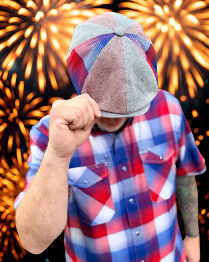 EST. 1776 Patchwork Newsboy Cap