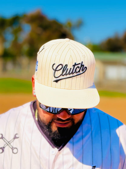 The OG Slugger Pinstriped Snapback (Off-White)