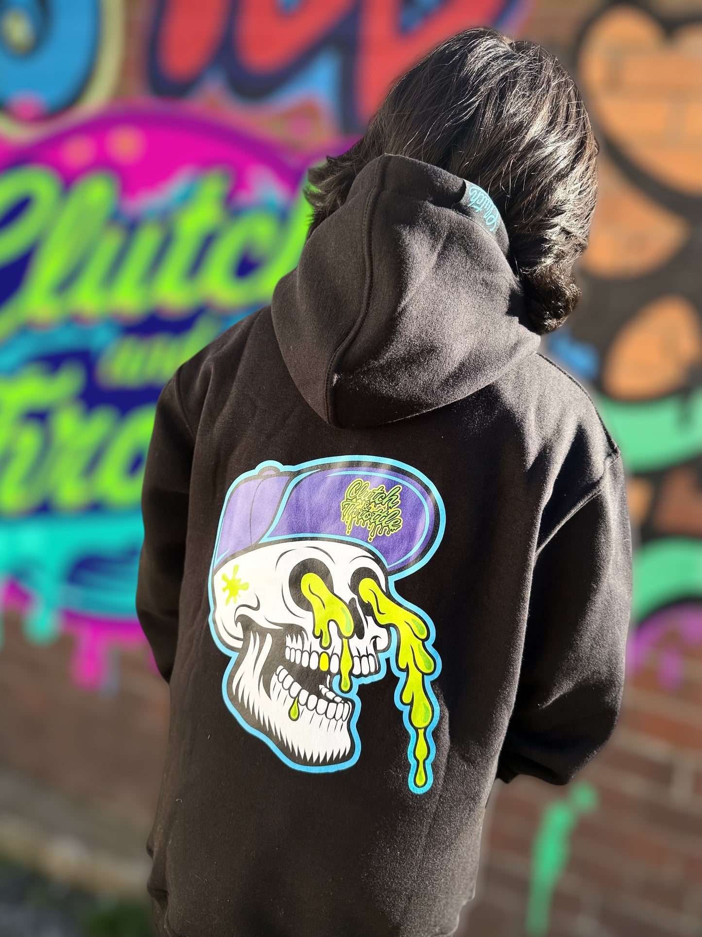 Youth Slimey Bonehead Pullover Hoodie (Black)