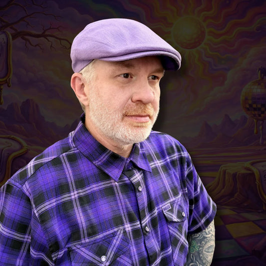 Enigma Purple Flat Cap