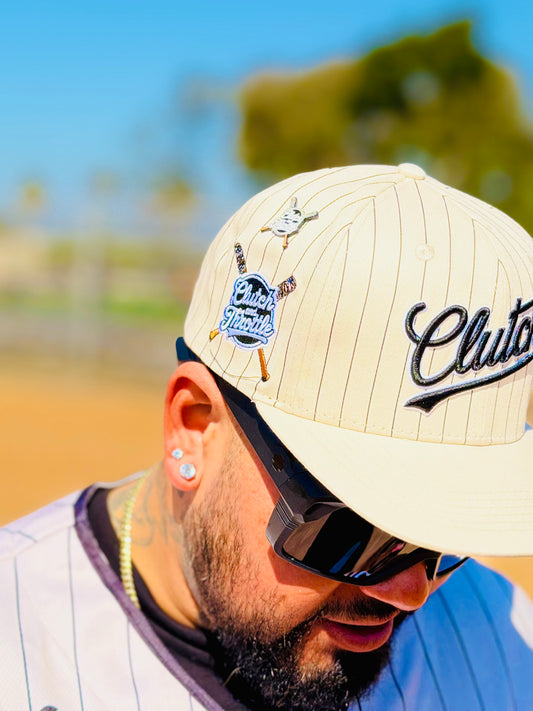 The OG Slugger Pinstriped Snapback (Off-White)
