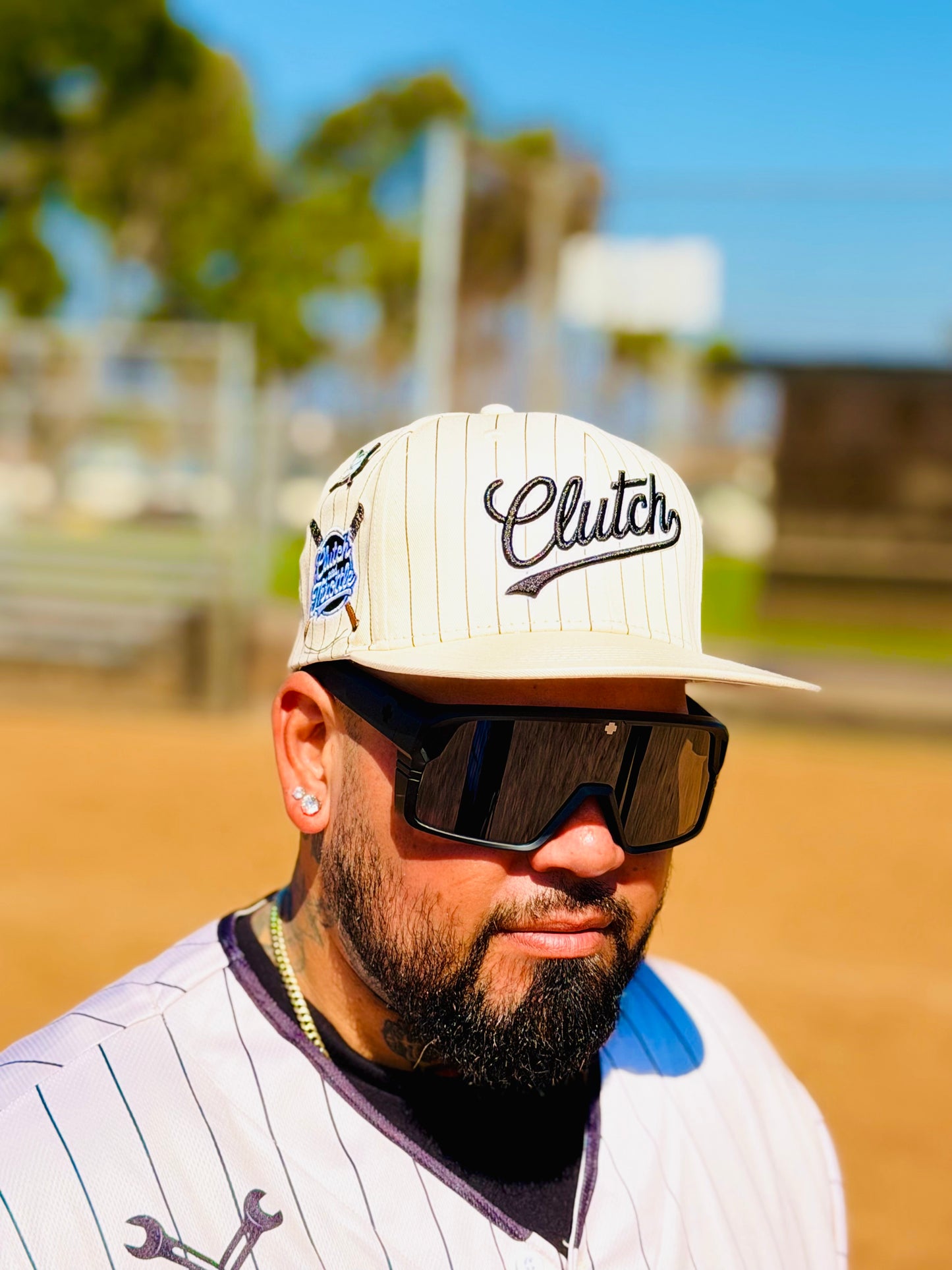 The OG Slugger Pinstriped Snapback (Off-White)