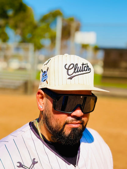 The OG Slugger Pinstriped Snapback (Off-White)