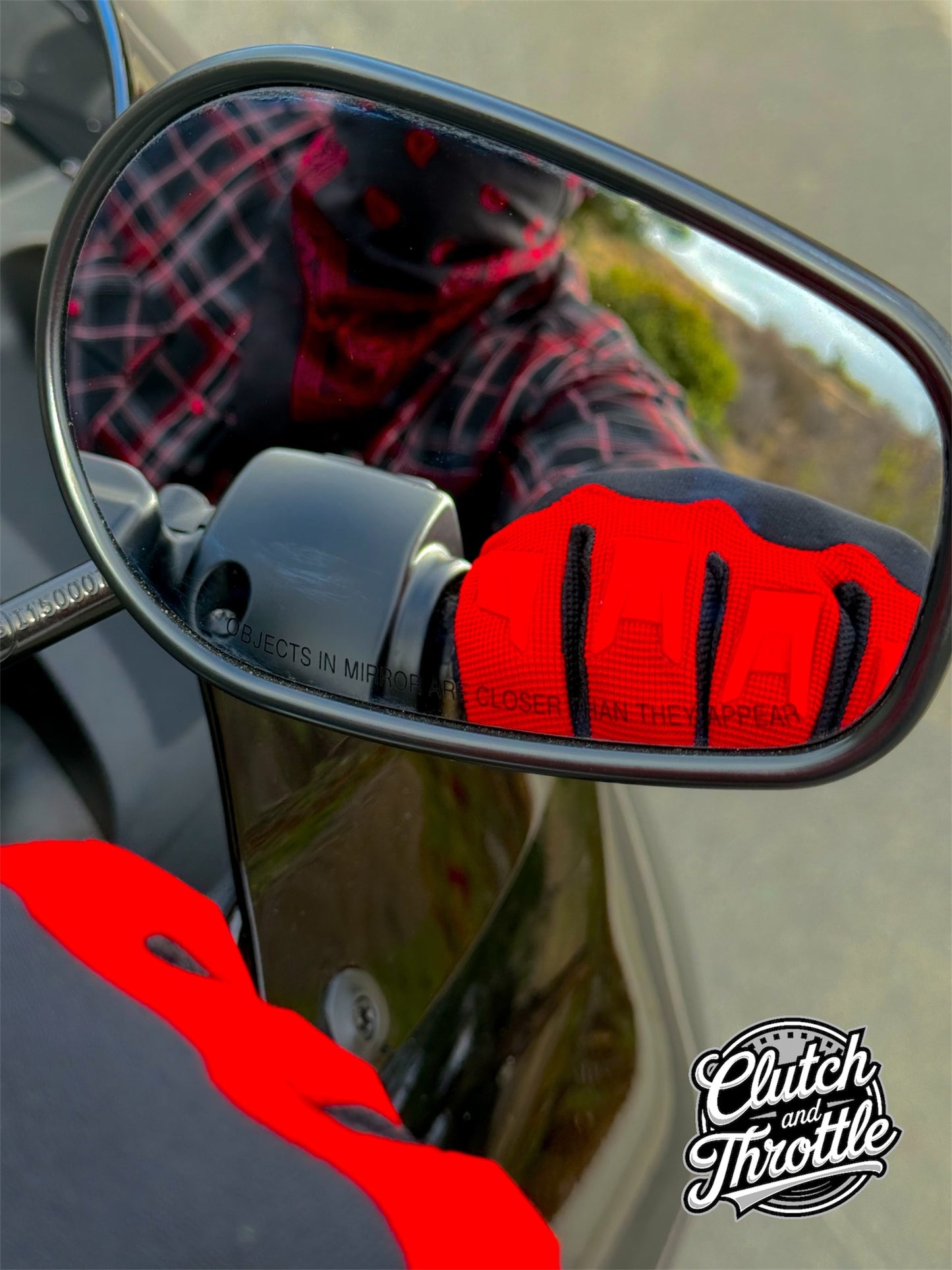 OG Crest Motorcycle Gloves (Red)