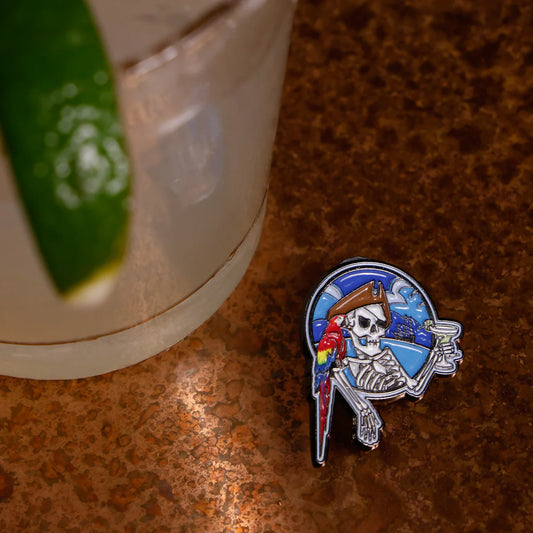 Villa Margarita Pirate and Parrot Cap Pin
