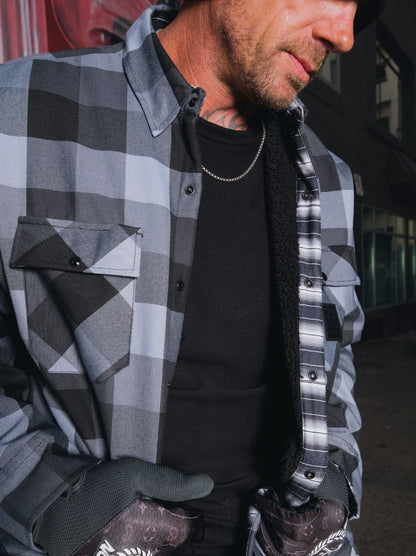 La Muerte Sherpa Lined Flannel Jacket